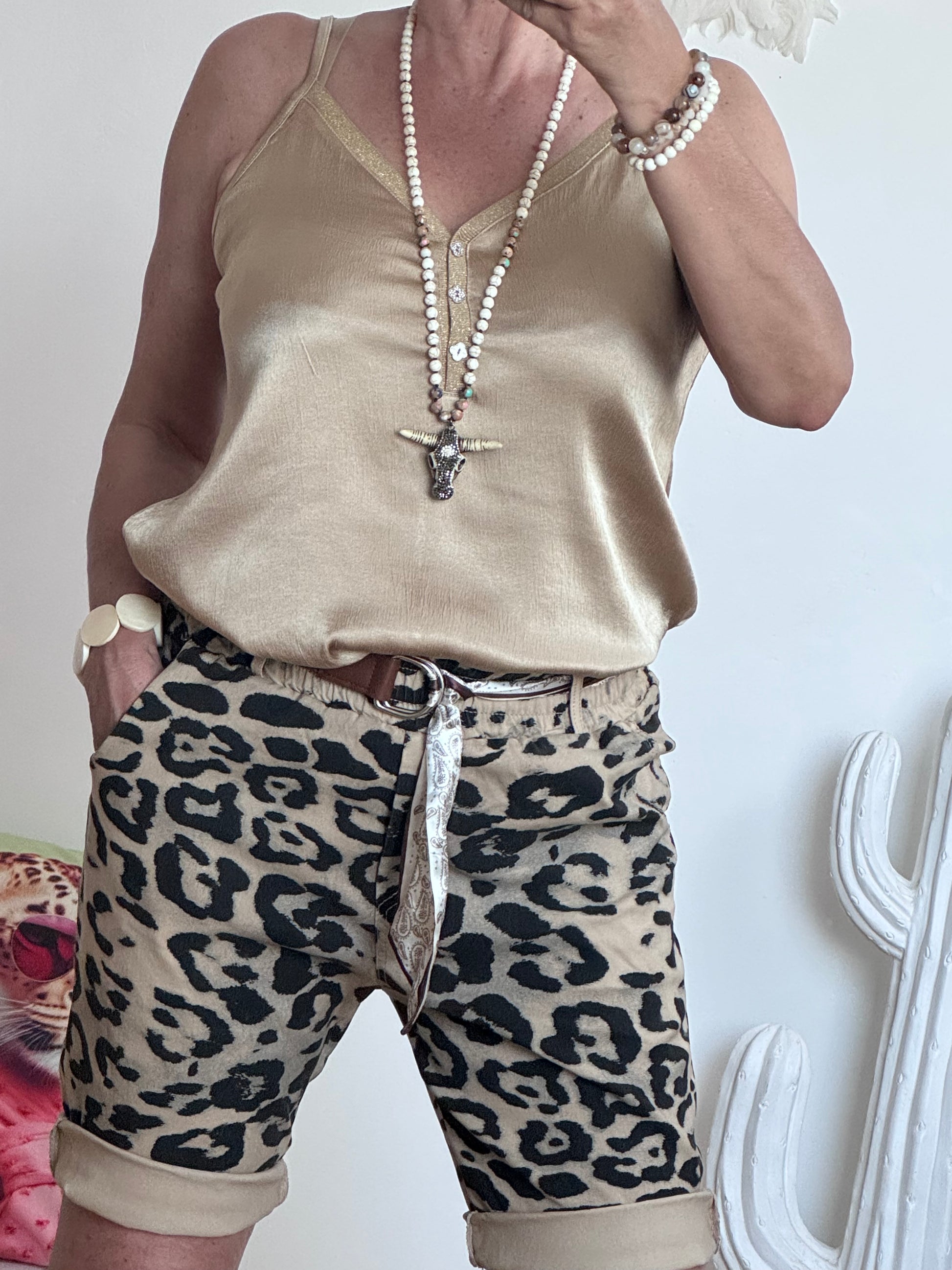 Bermuda ou short Léo camel TU 40/48