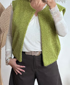 Veste sans manches vert pistache