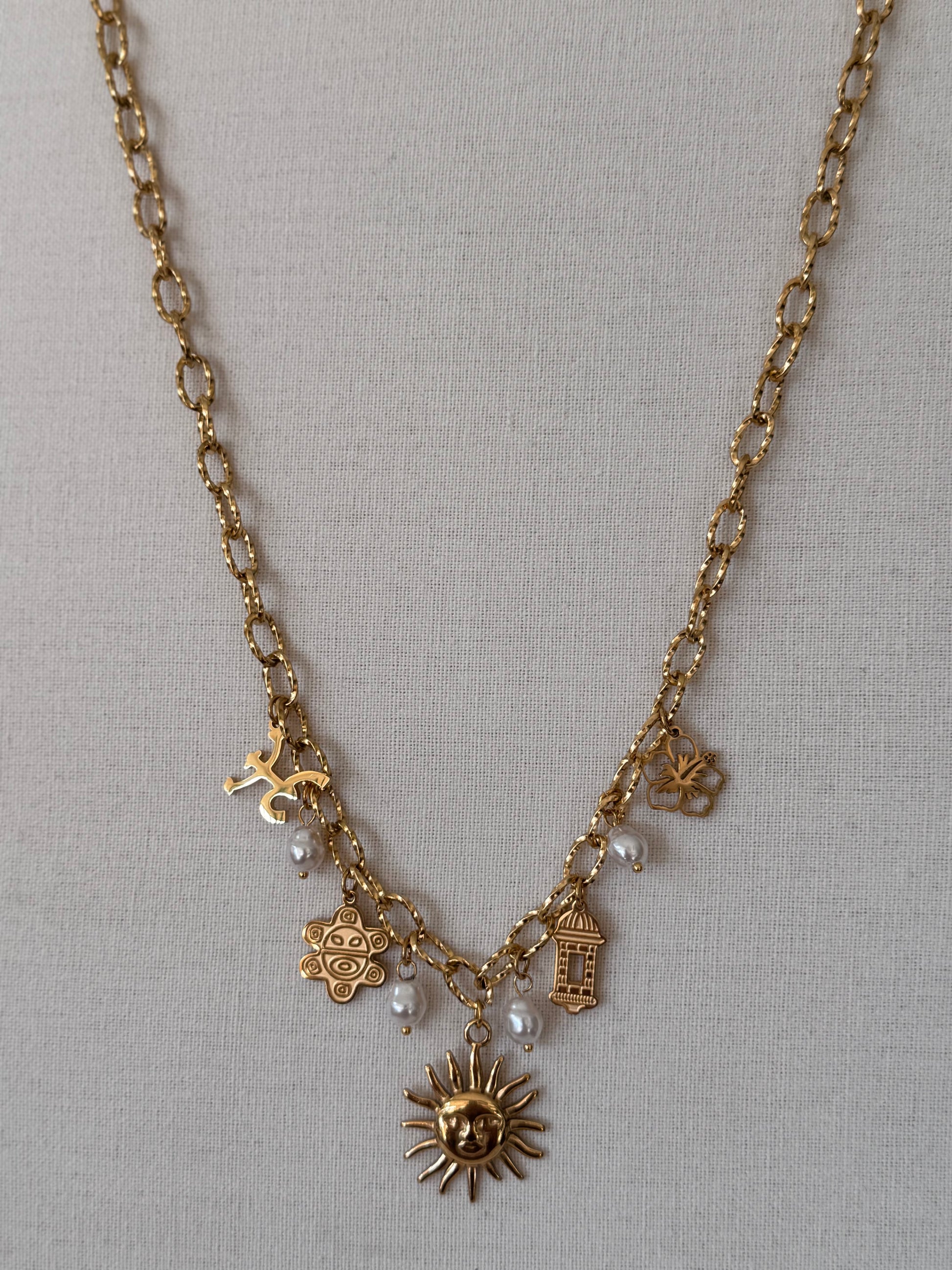 Collier Multi-Breloques Soleil Éclatant Bohème & Lumineux