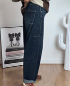 Jean ballon bleu denim