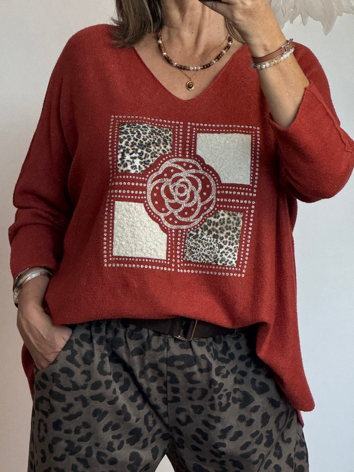 Pull Rosalia terracotta