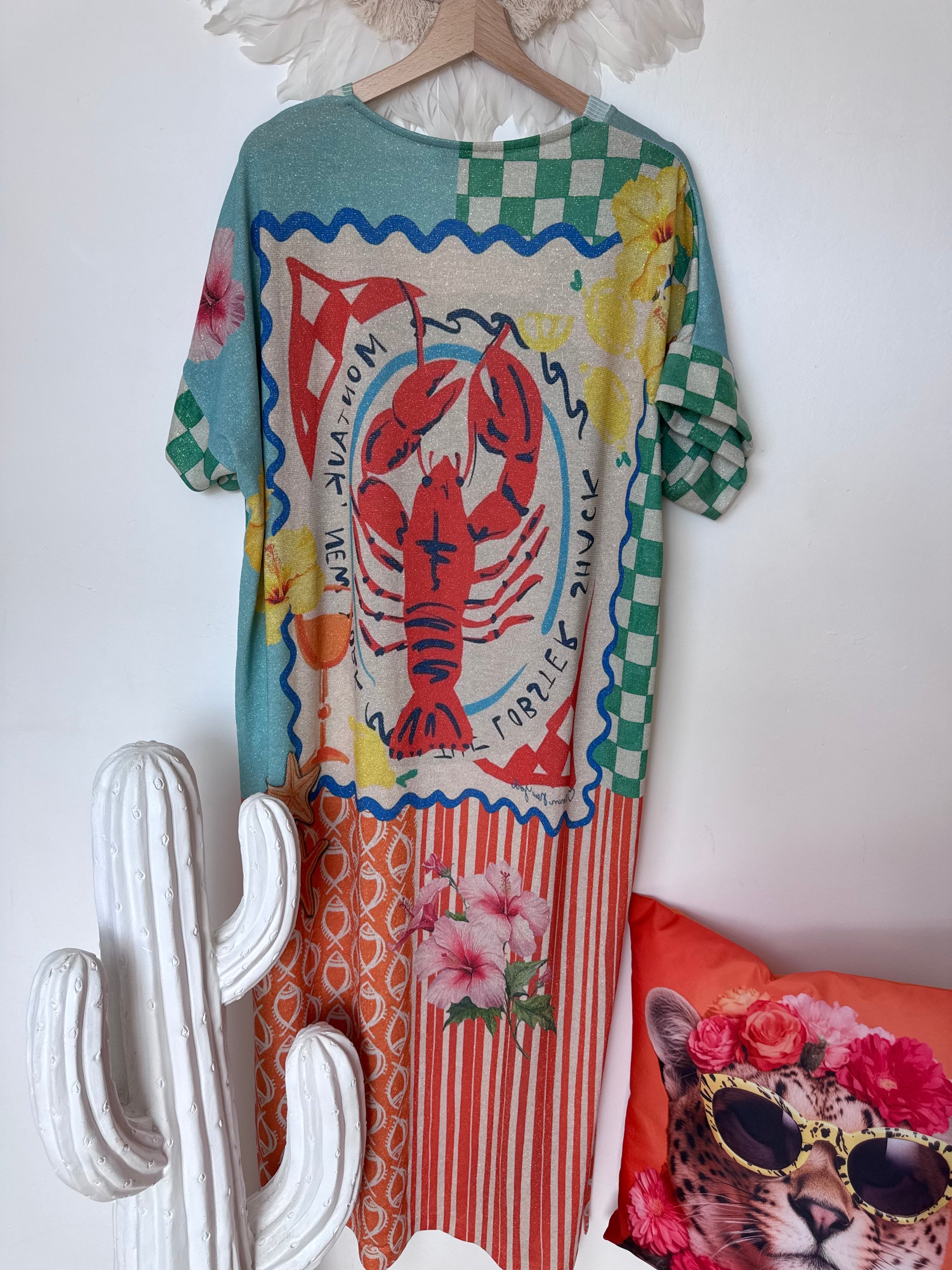 Robe lurex multicolore