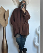 Veste très oversize marron