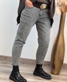 Jeans mom fit gris plusieurs tailles du 38 au 48