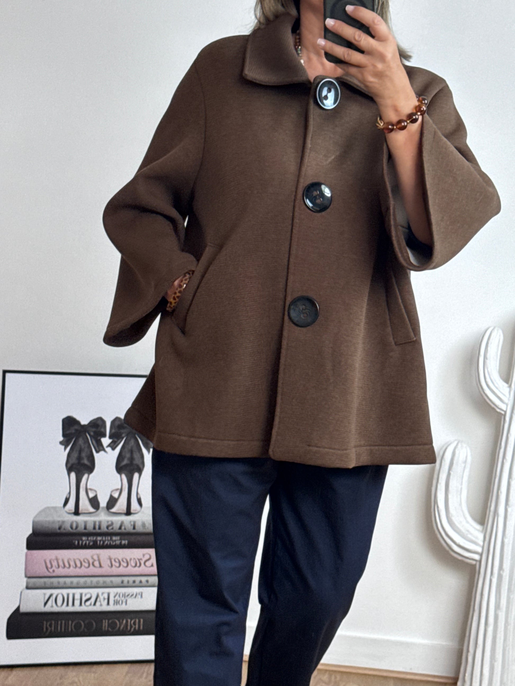 Veste style Kennedy marron TU 40/50