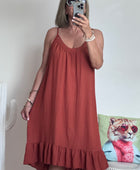 Robe d’été à bretelles terracotta