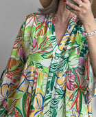 Robe floral vert