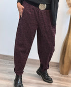 Pantalon Léo lie de vin