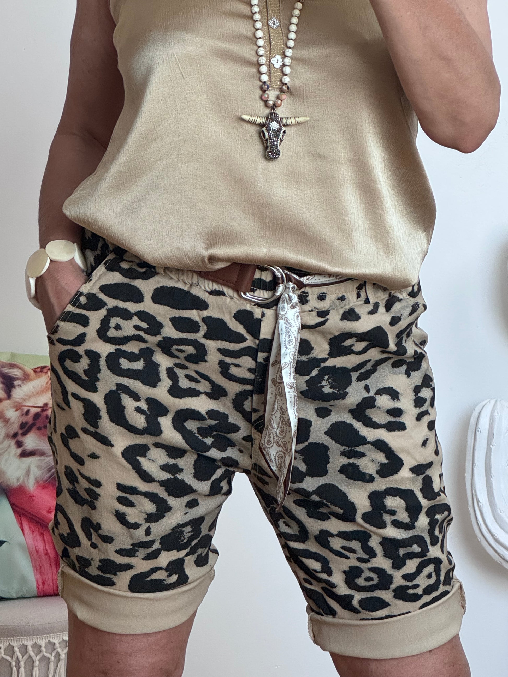 Bermuda ou short Léo camel TU 40/48