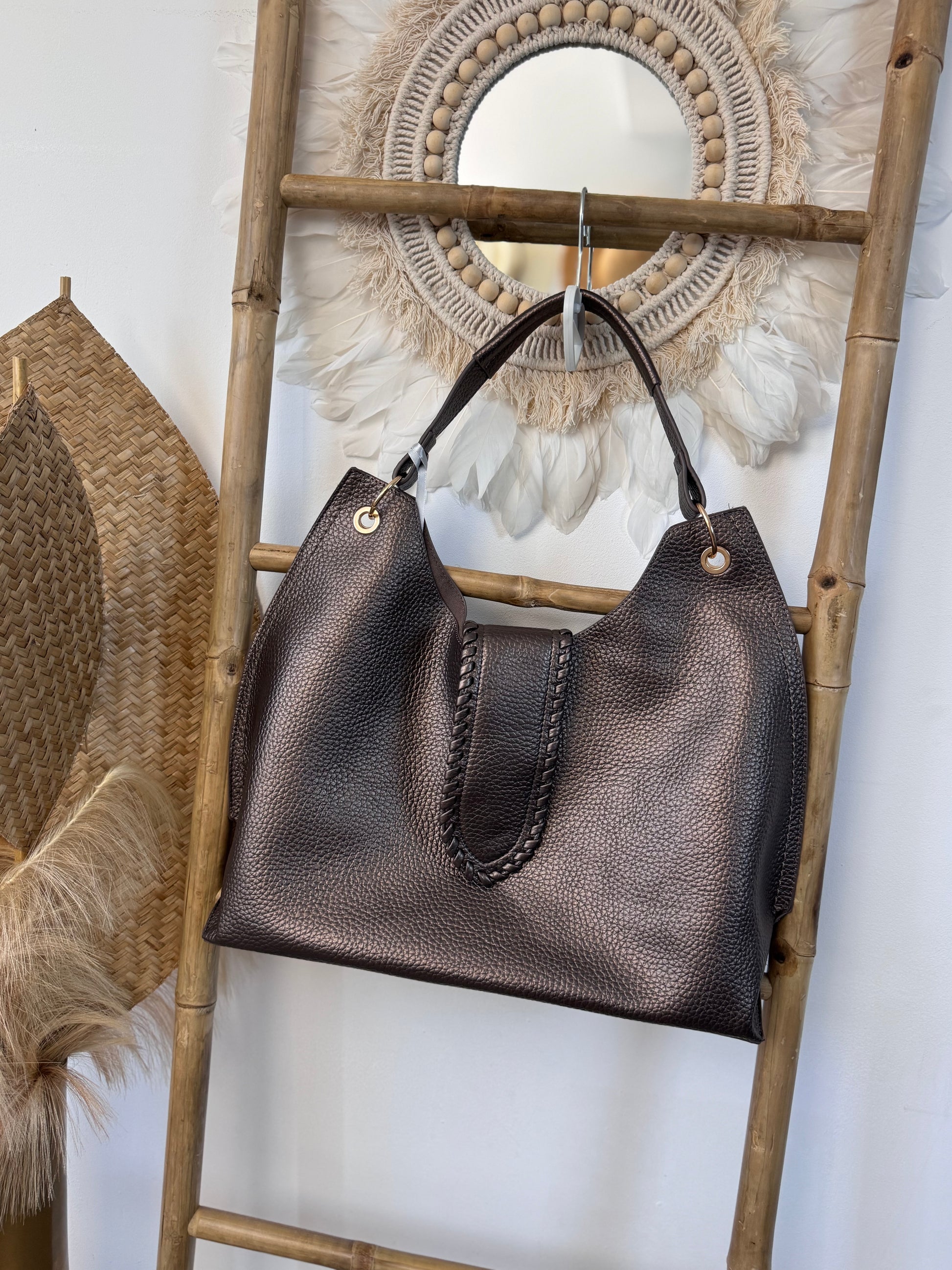 Sac bronze Alban +pochette