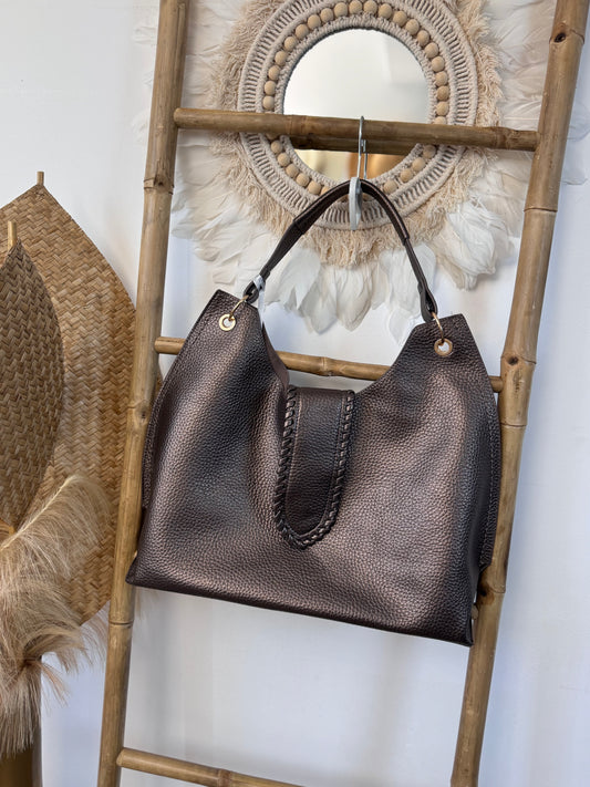 Sac bronze Alban +pochette