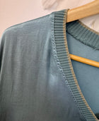 Teeshirt satiné bleu canard
