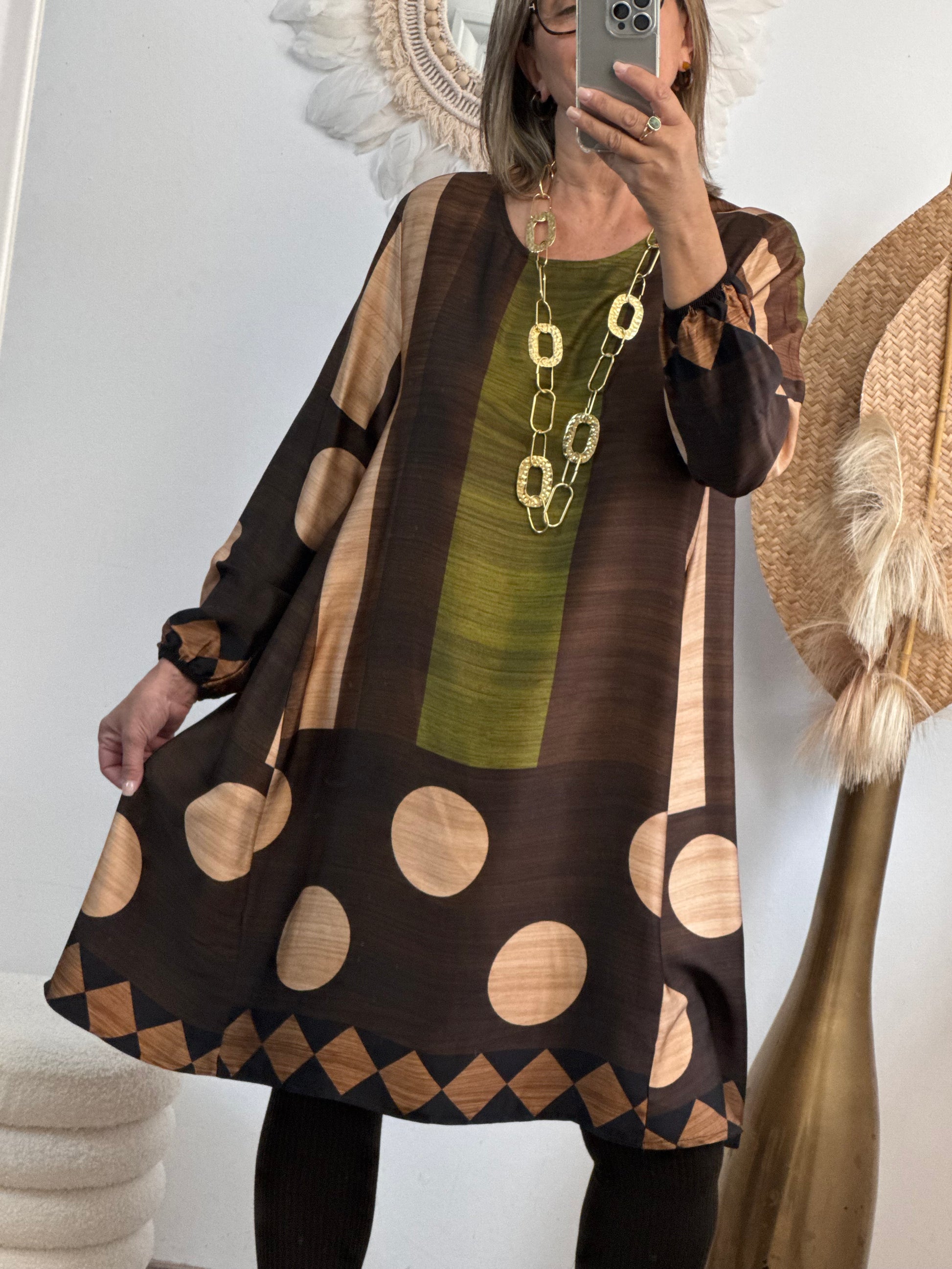 Robé Clothilde vert/marron