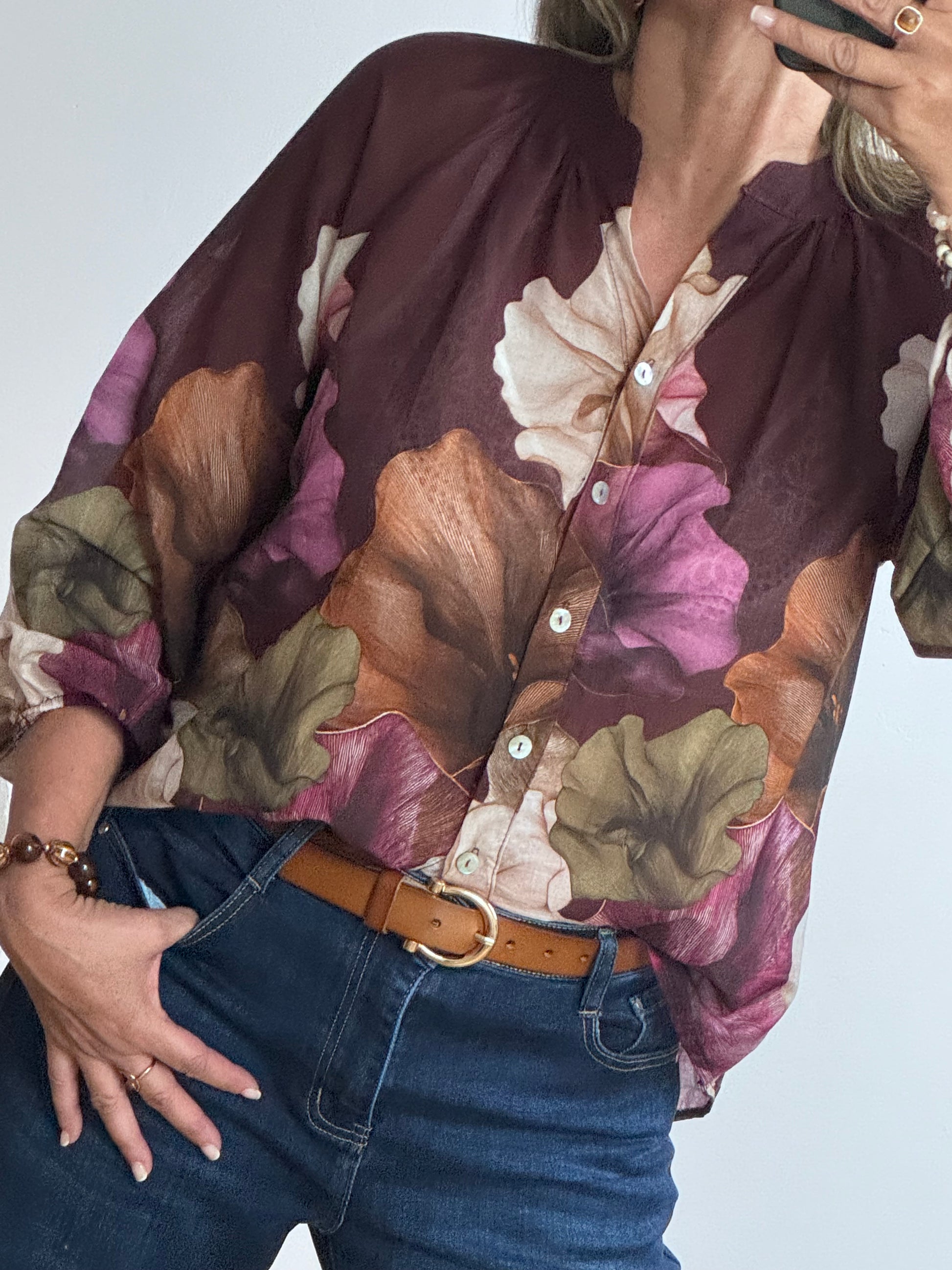 Blouse Lola lie de vin