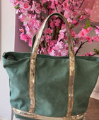 Sac vanes toile verte (grand modèle)