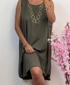 Robe Sarah kaki grande taille TU 46/52