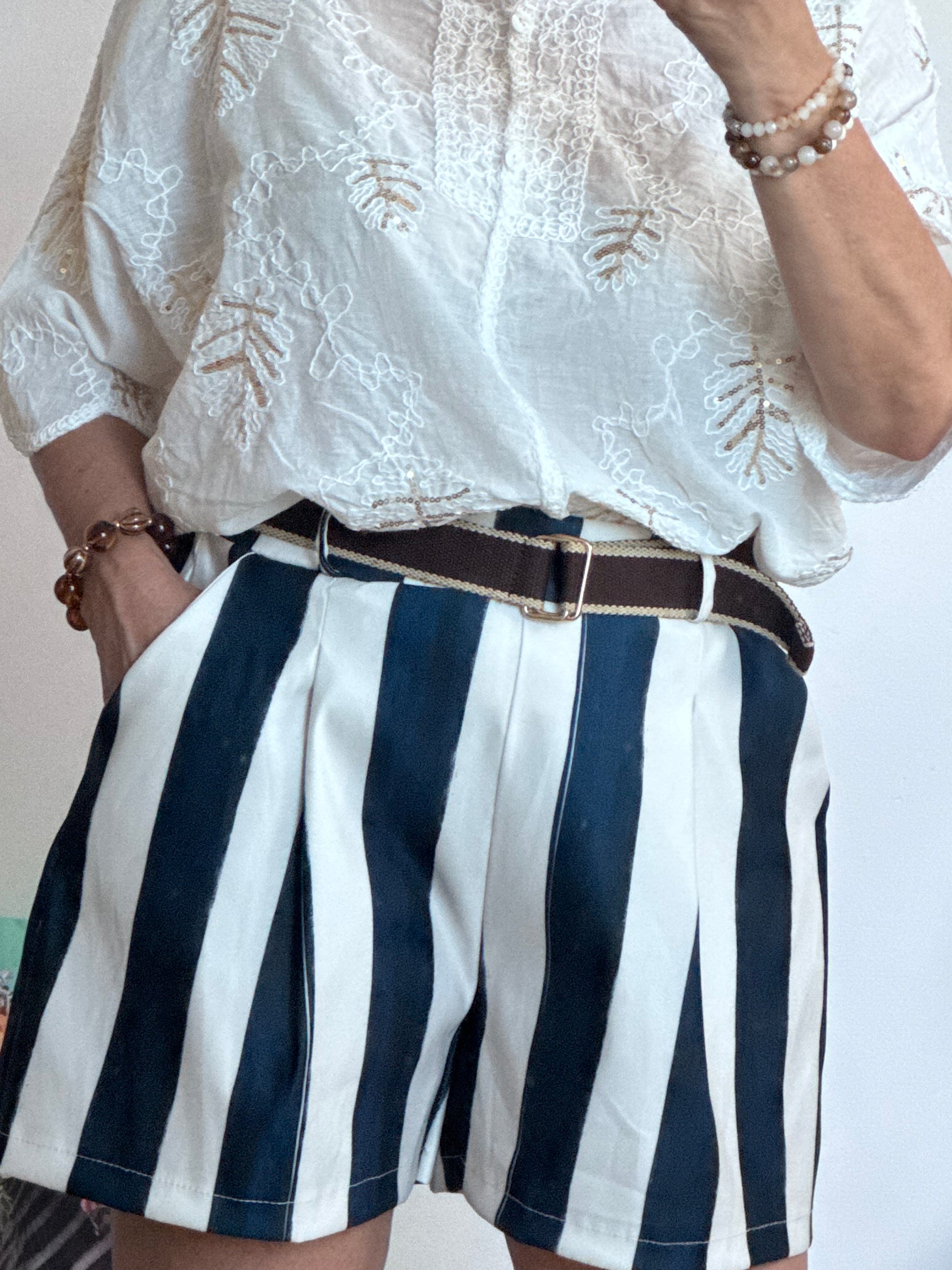 Short rayé marine TU 42/48