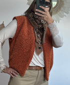 Veste sans manches terracotta