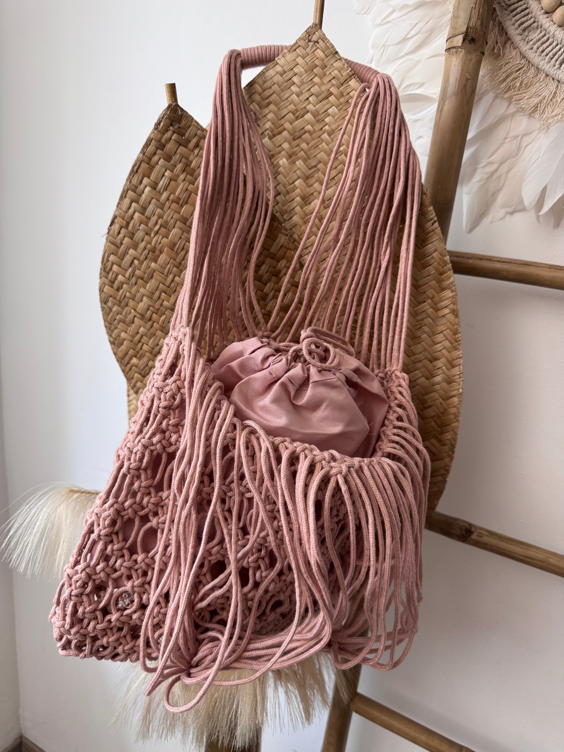 Sac filet rose