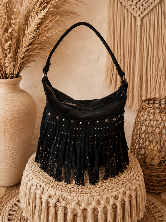 Sac boule bohème noir