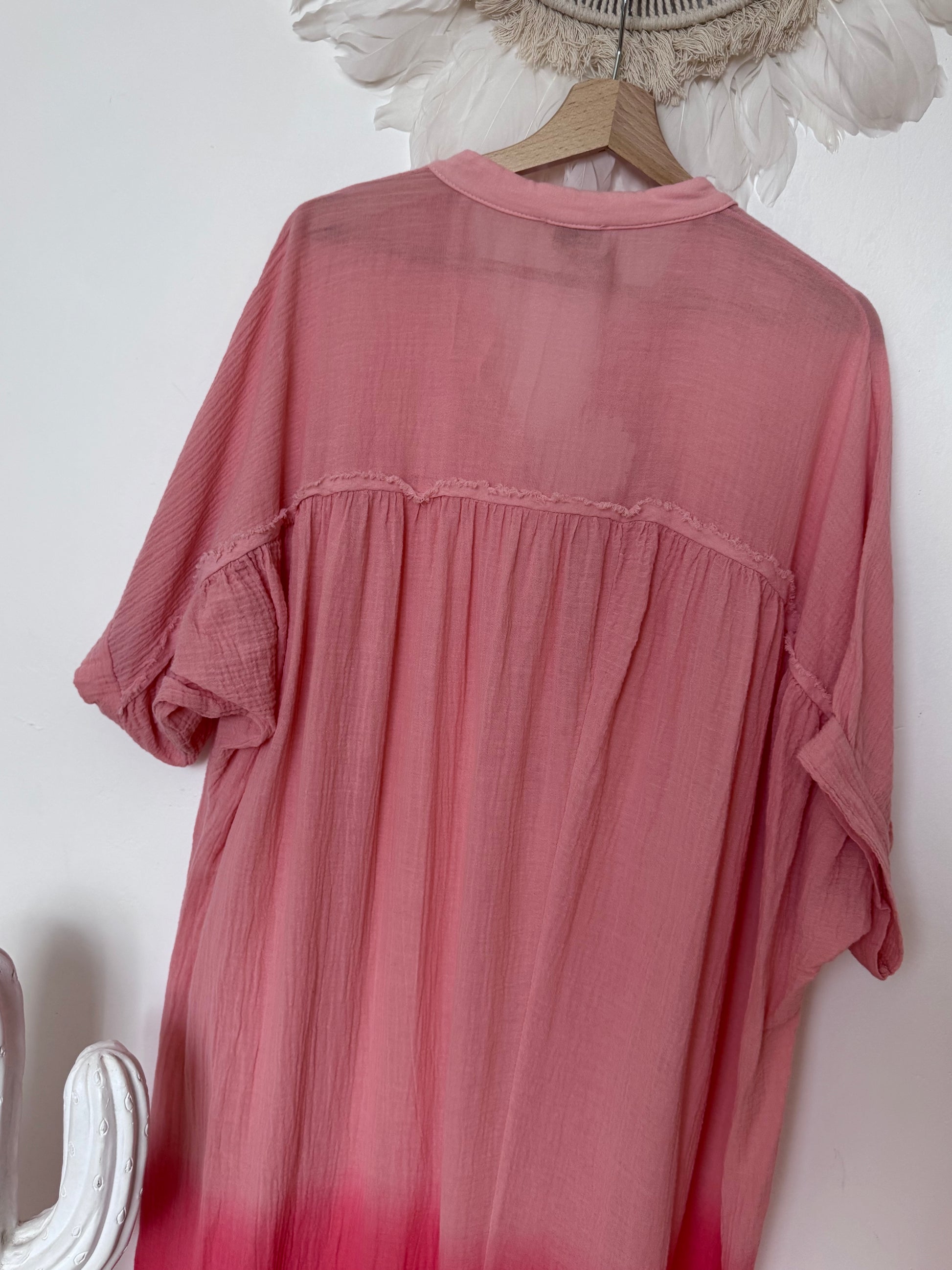 Robe tie and dye pêche/rose