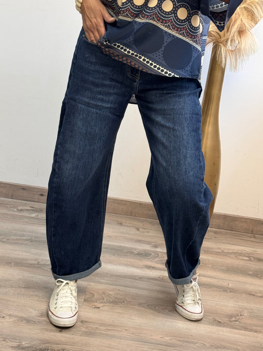 Jeans barrel bleu