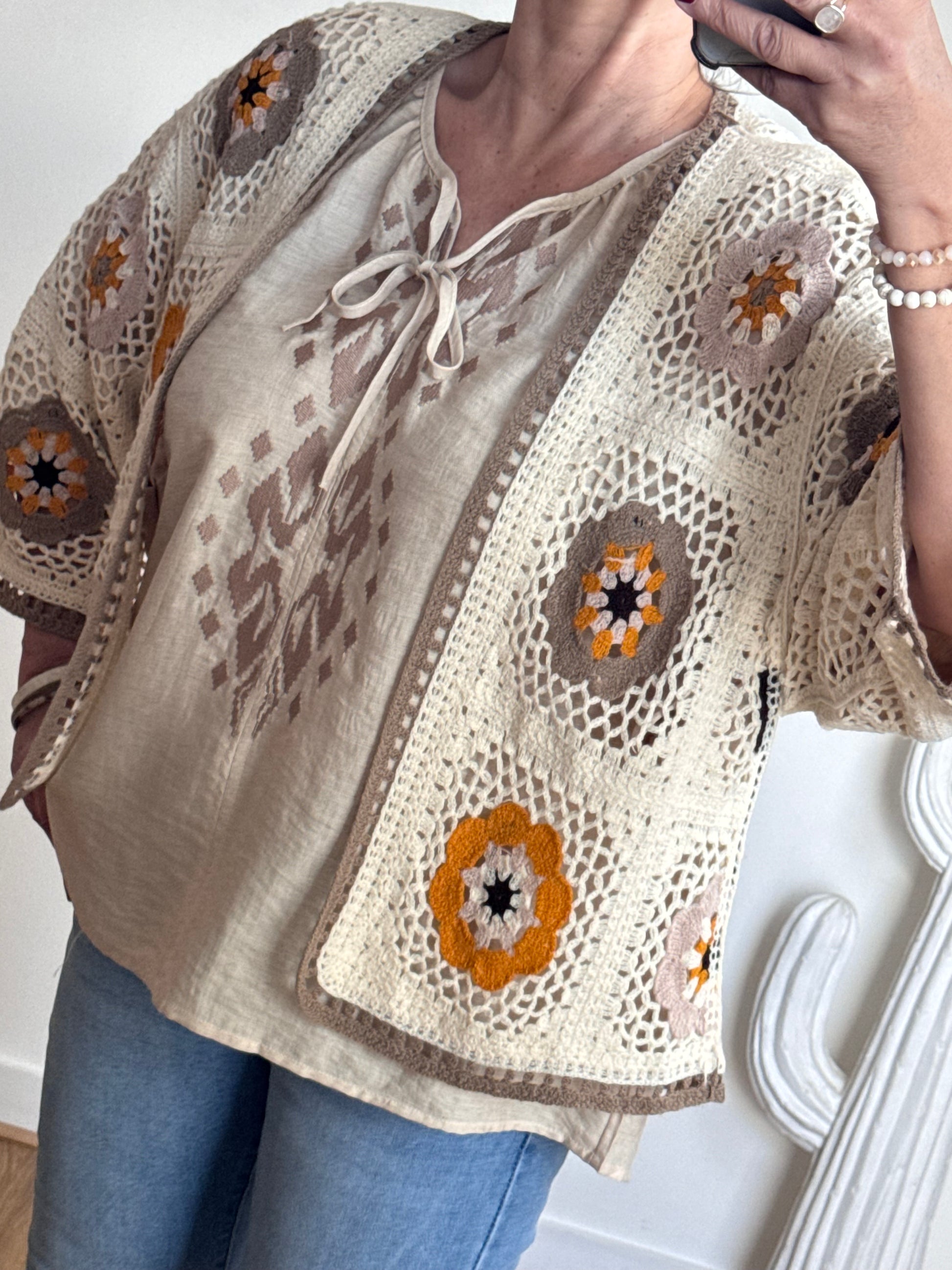 Gilet boheme crochet