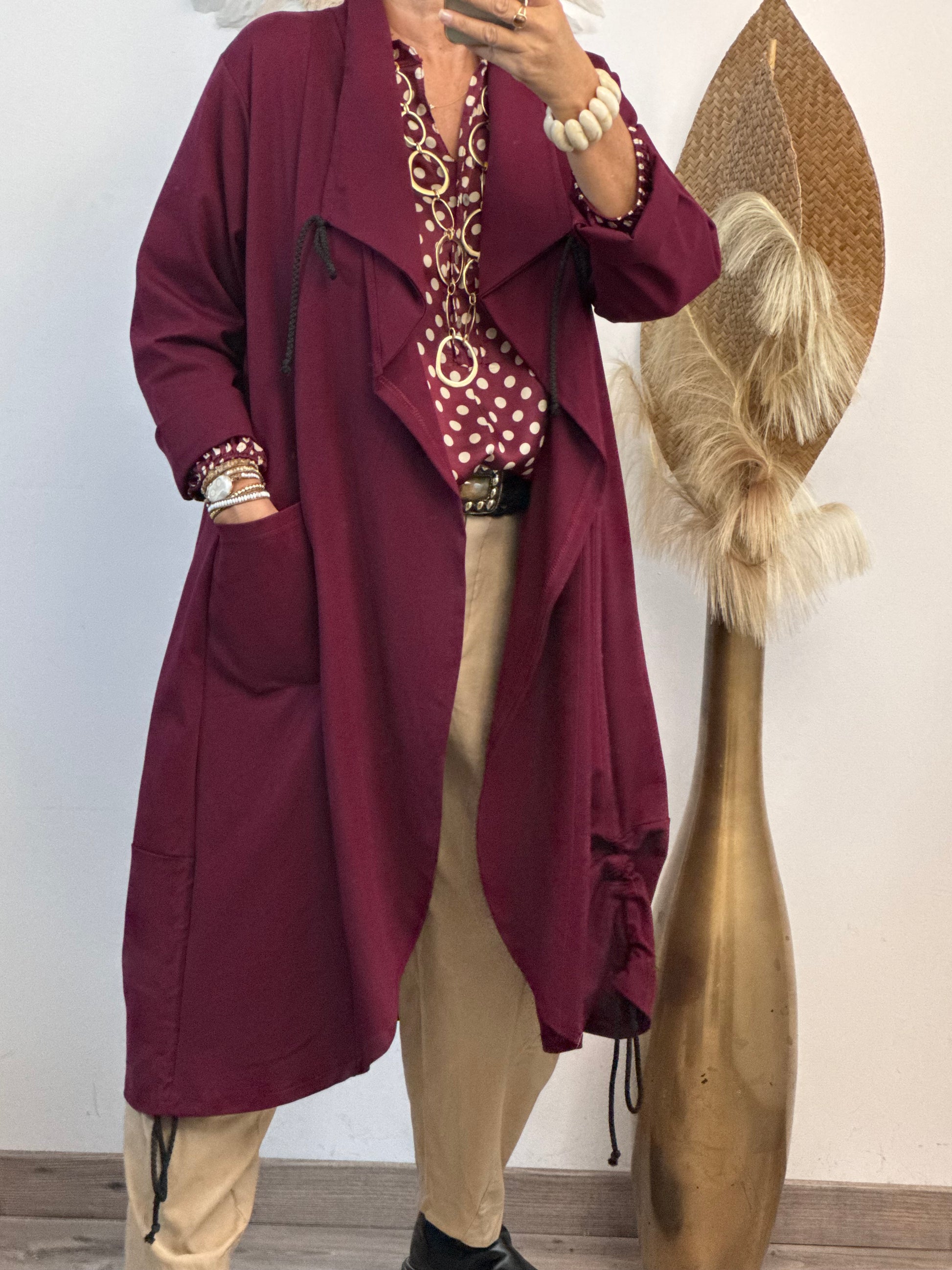 Manteau Arthur lie de vin
