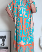 Robe arabesque turquoise /orange TU 40/48