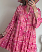 Robe Léa bandana fuchsia