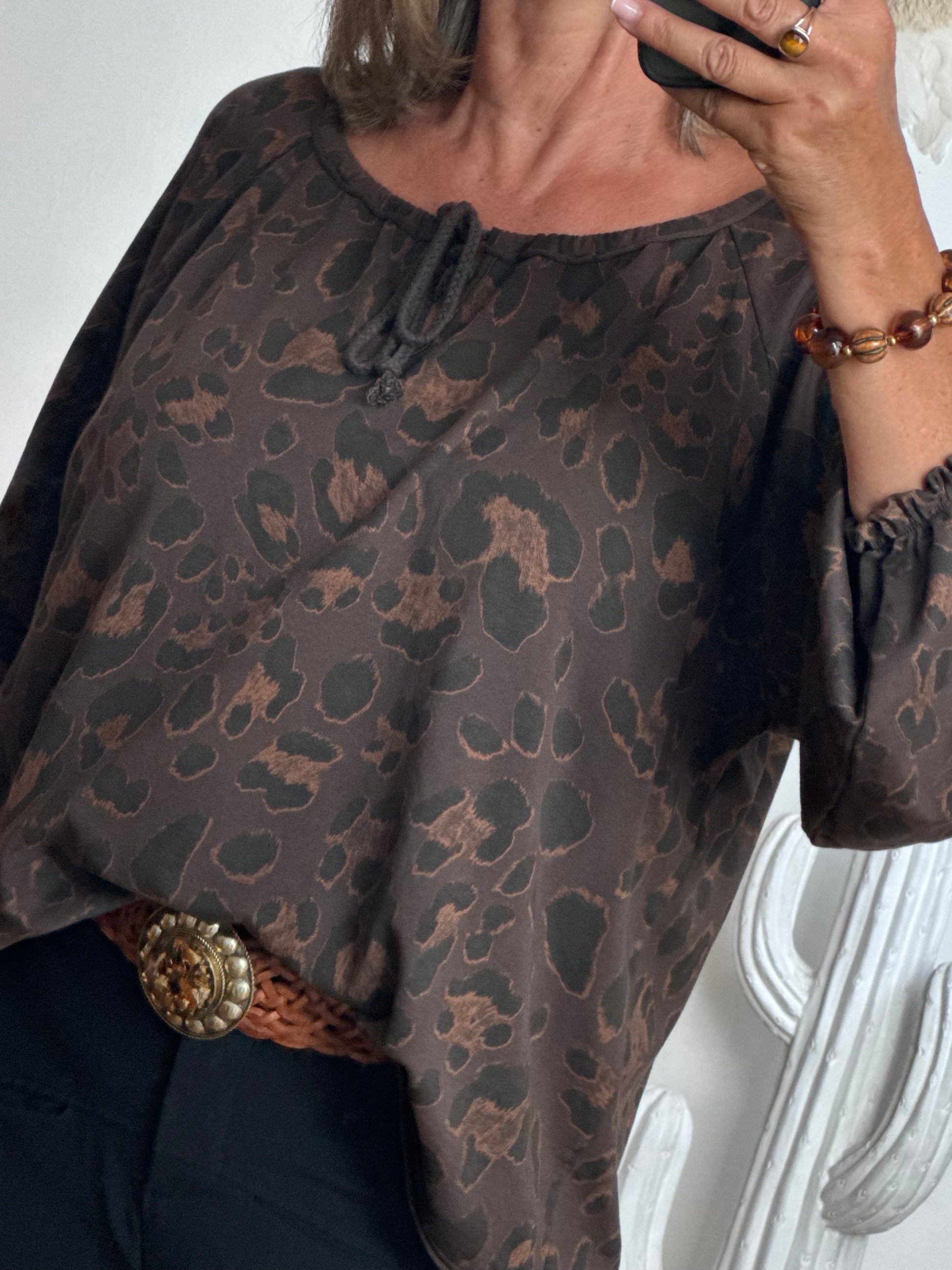 Sweat-shirt Léo marron