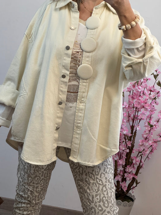 Veste Nina jeans crème