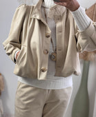 Veste Louise suédine beige