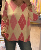 Pull jacquard rose TU 44/50