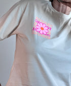 Teeshirt beige iconic et fleurs
