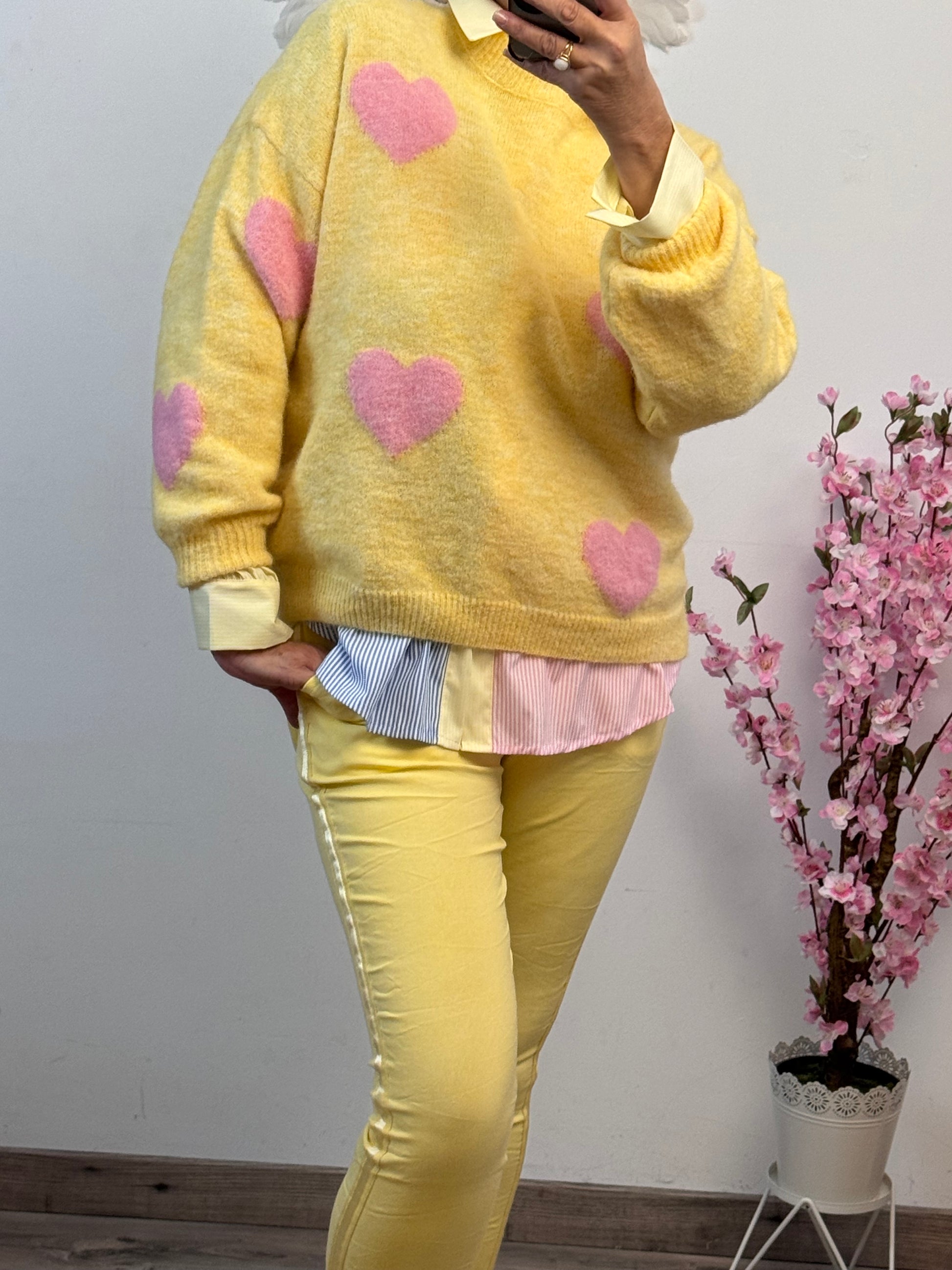 Pull love jaune 🩷TU 36/44