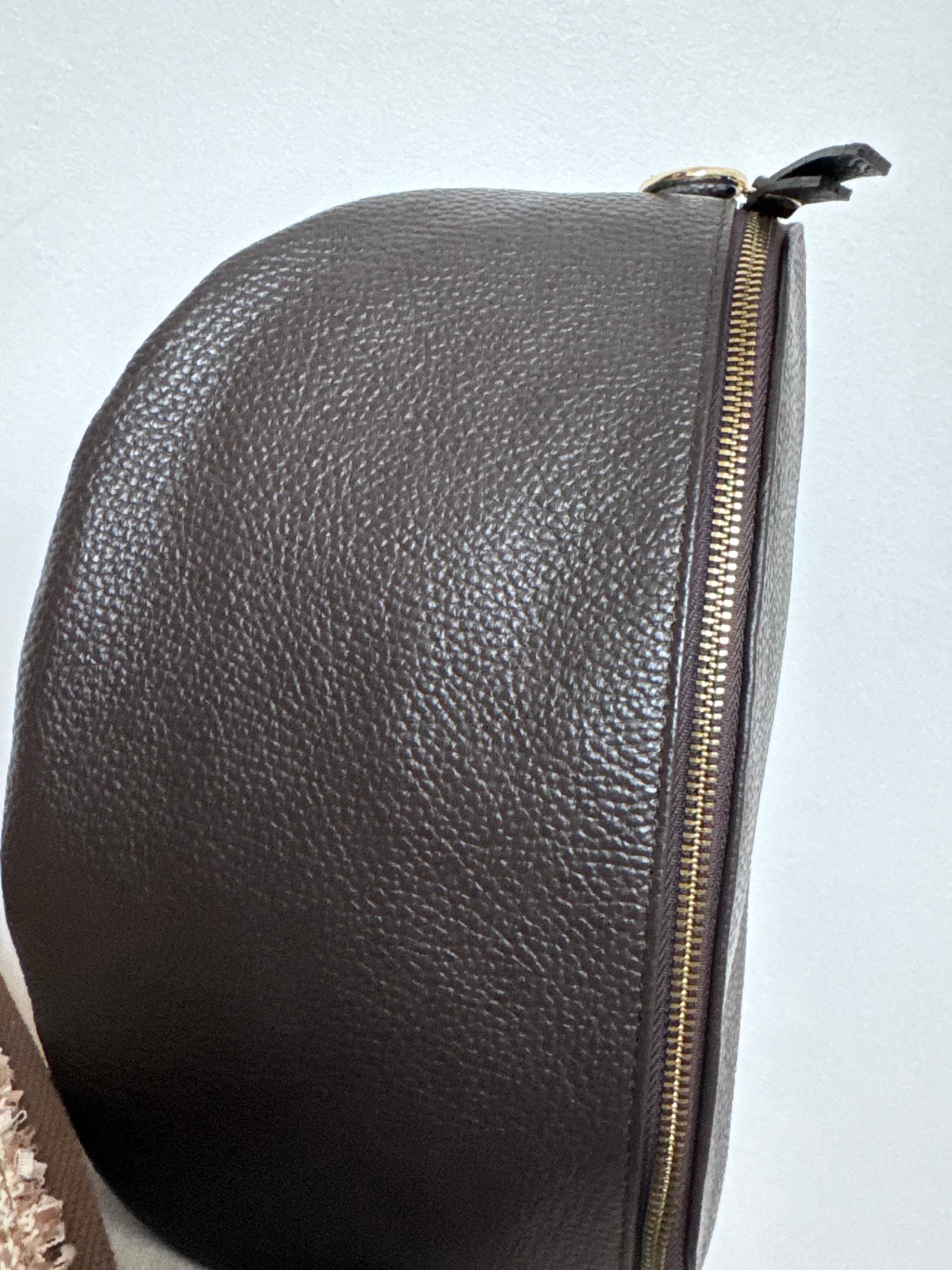 Sac banane cuir marron + 2 sangles