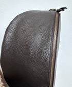 Sac banane cuir marron + 2 sangles