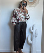 Pantalon SIENNA 🤎 similicuir marron TU 38/46