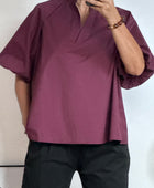 Blouse Yuna lie de vin TU 42/50