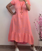Robe gaz de coton Elsa orange