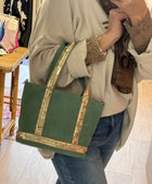 Sac vanes toile verte (petit modèle)