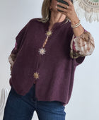 Gilet mohair lie de vin