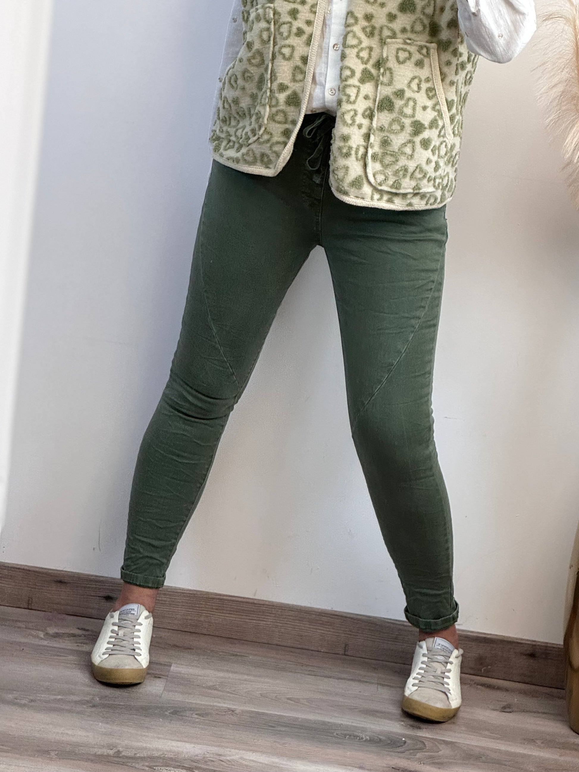 Pantalon jeans skinny kaki