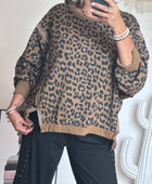 Sweat-shirt oversize Léo camel TU 38/50
