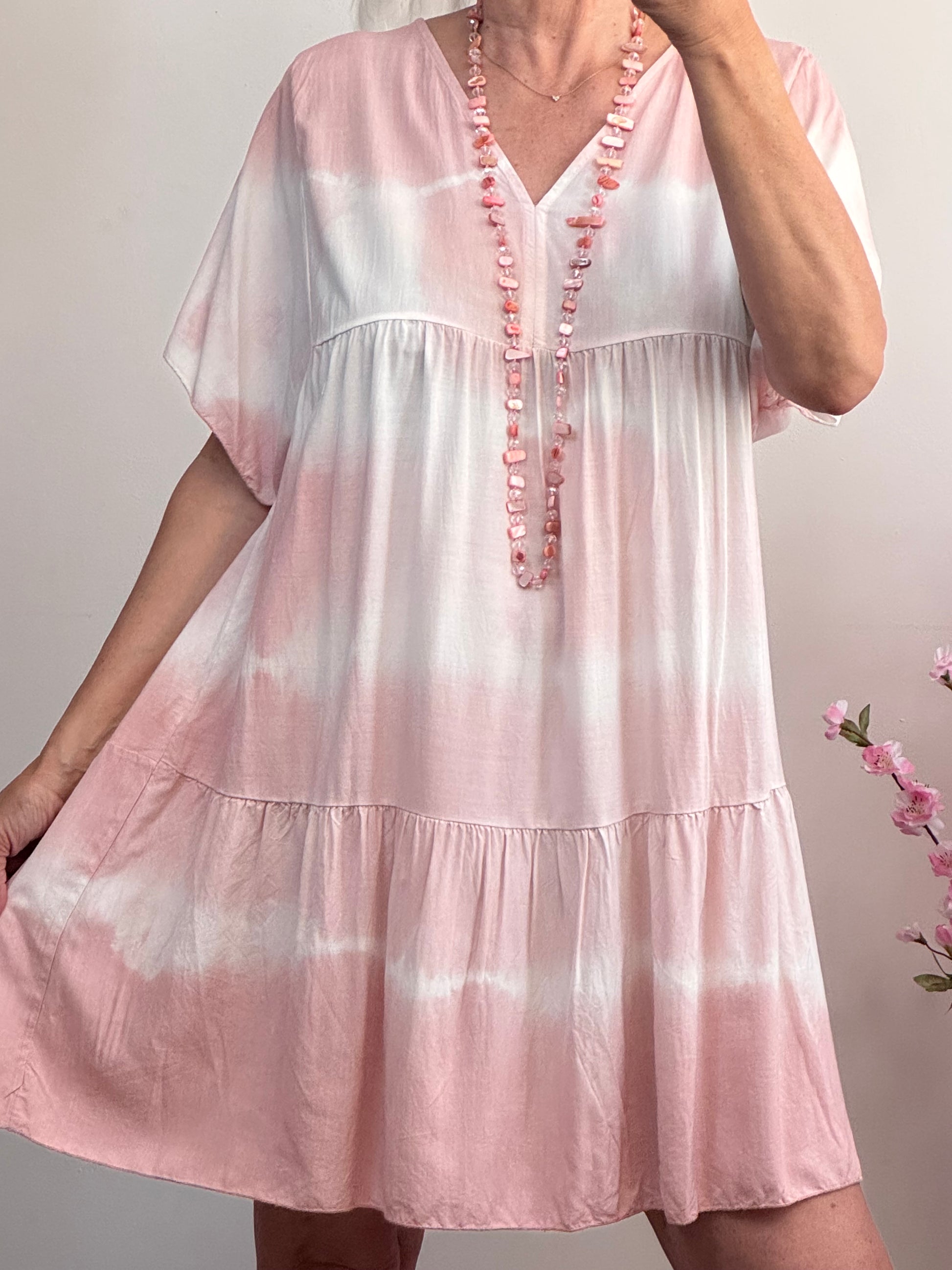 Robe tie and dye rose