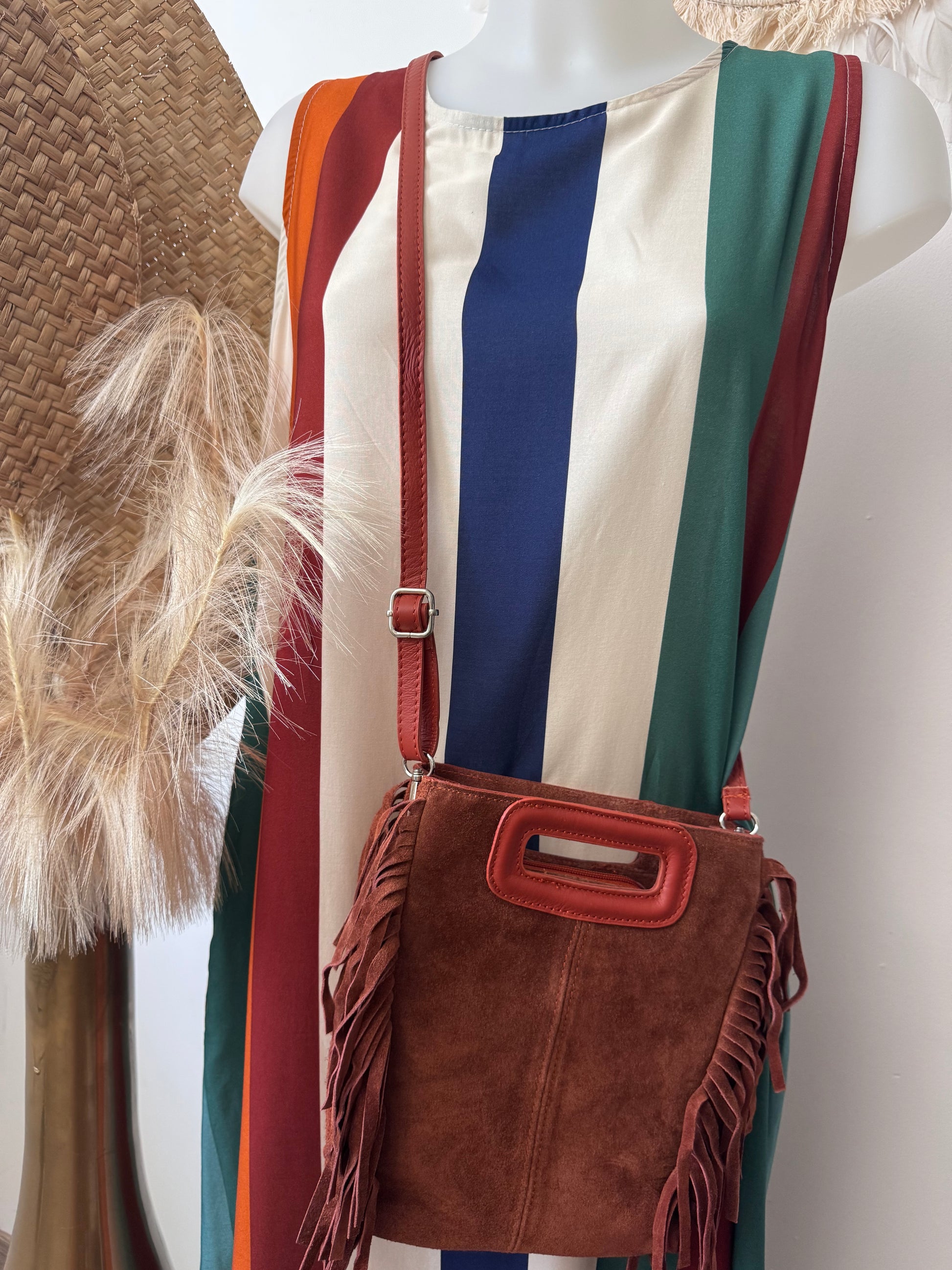 Sac cuir véritable brique