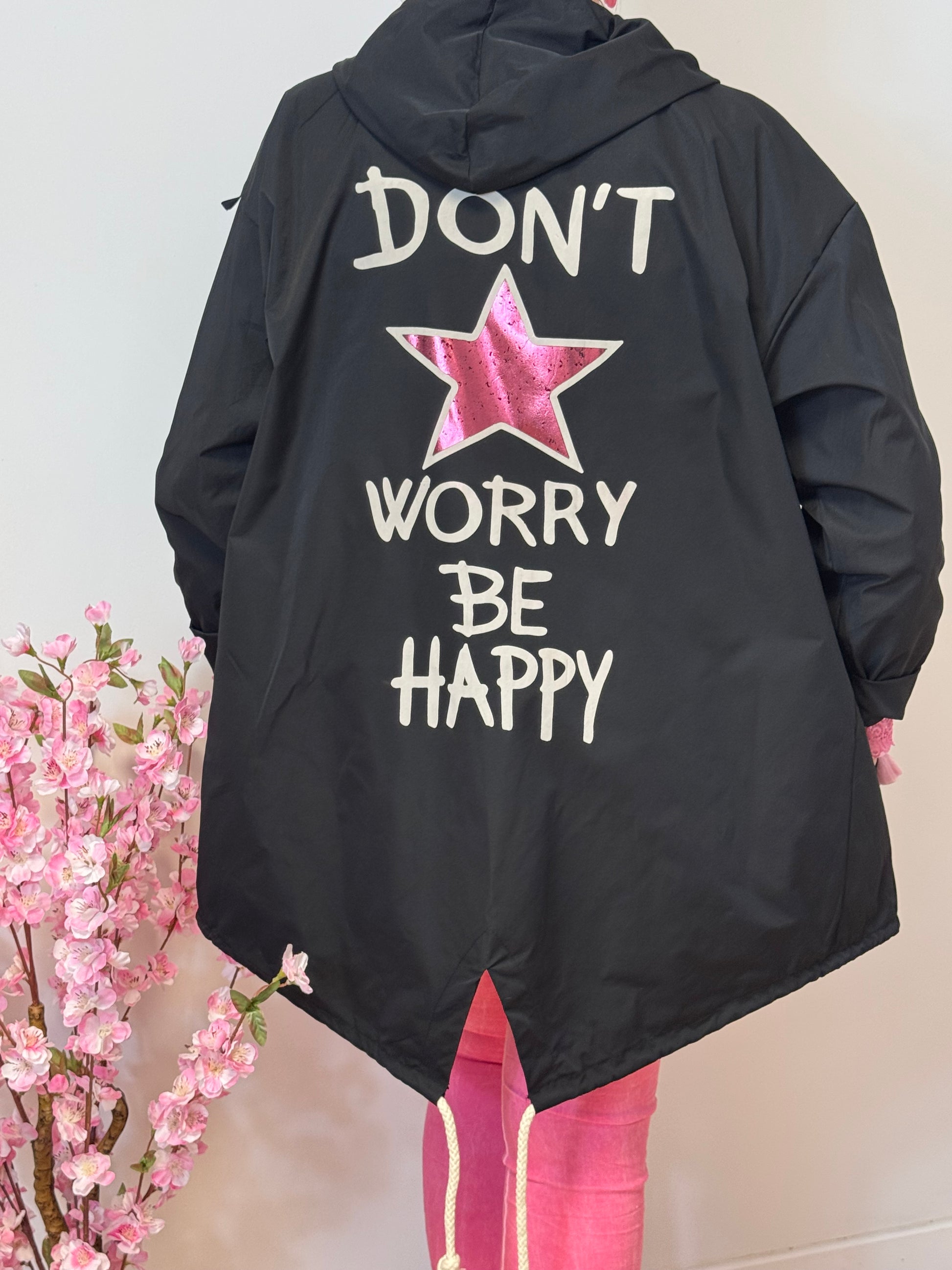 Veste coupe vent Be happy noir