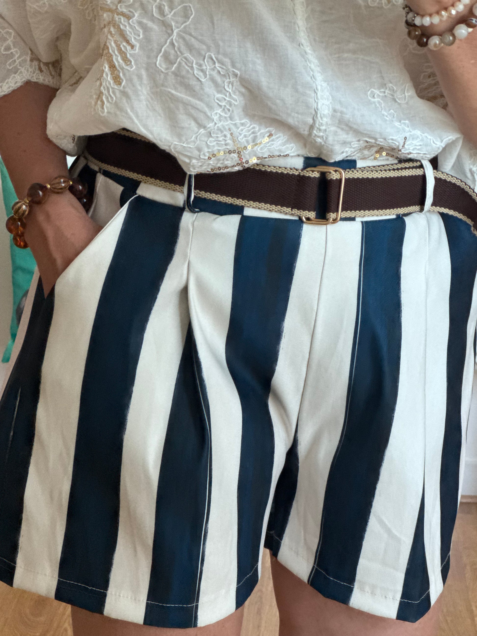 Short rayé marine TU 42/48
