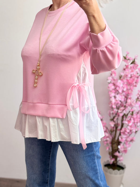 Sweat-shirt chemise rose TU 36/44